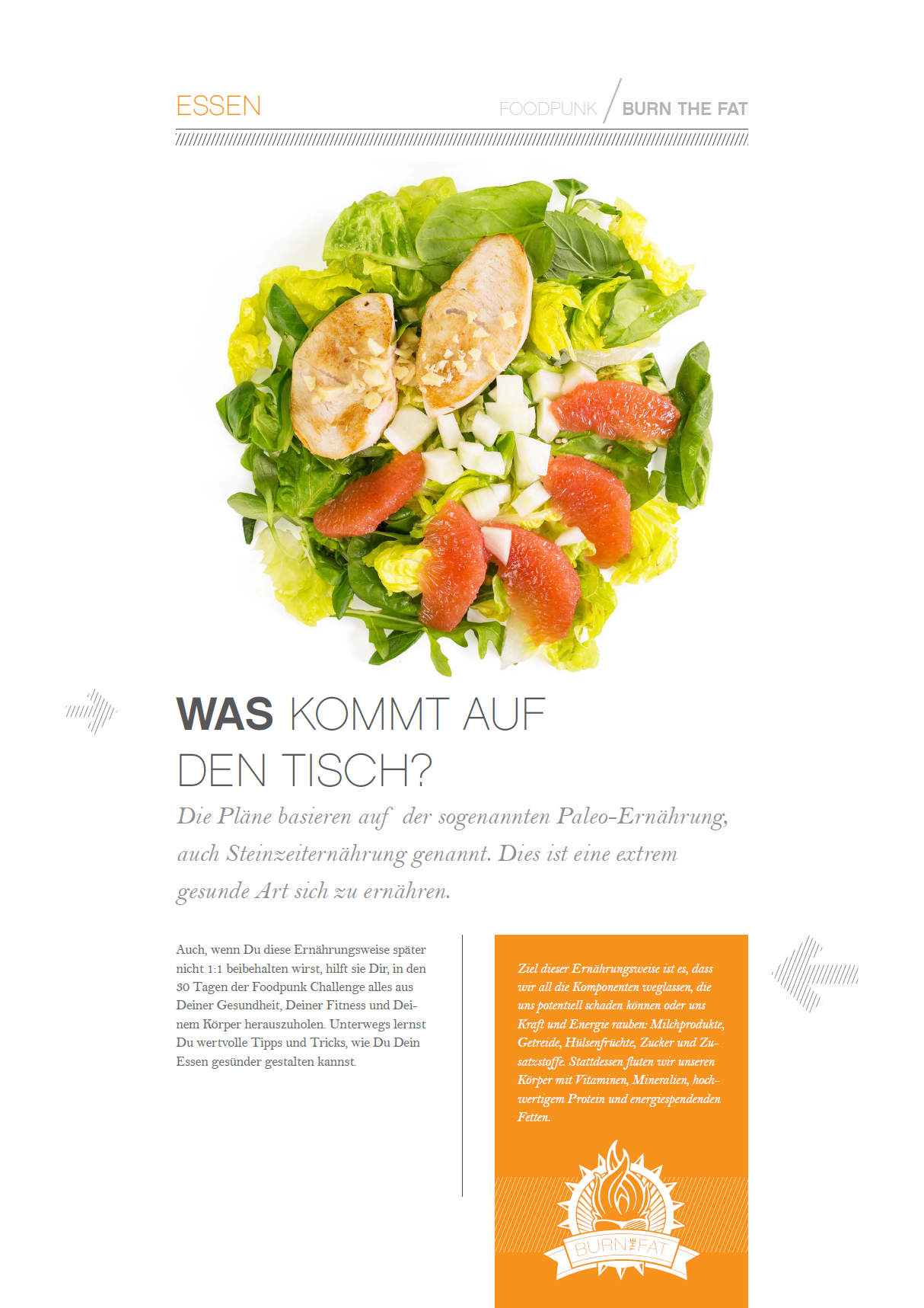 Burn The Fat Challenge 1600 kcal, 30 Tage Low Carb Ernährungsplan