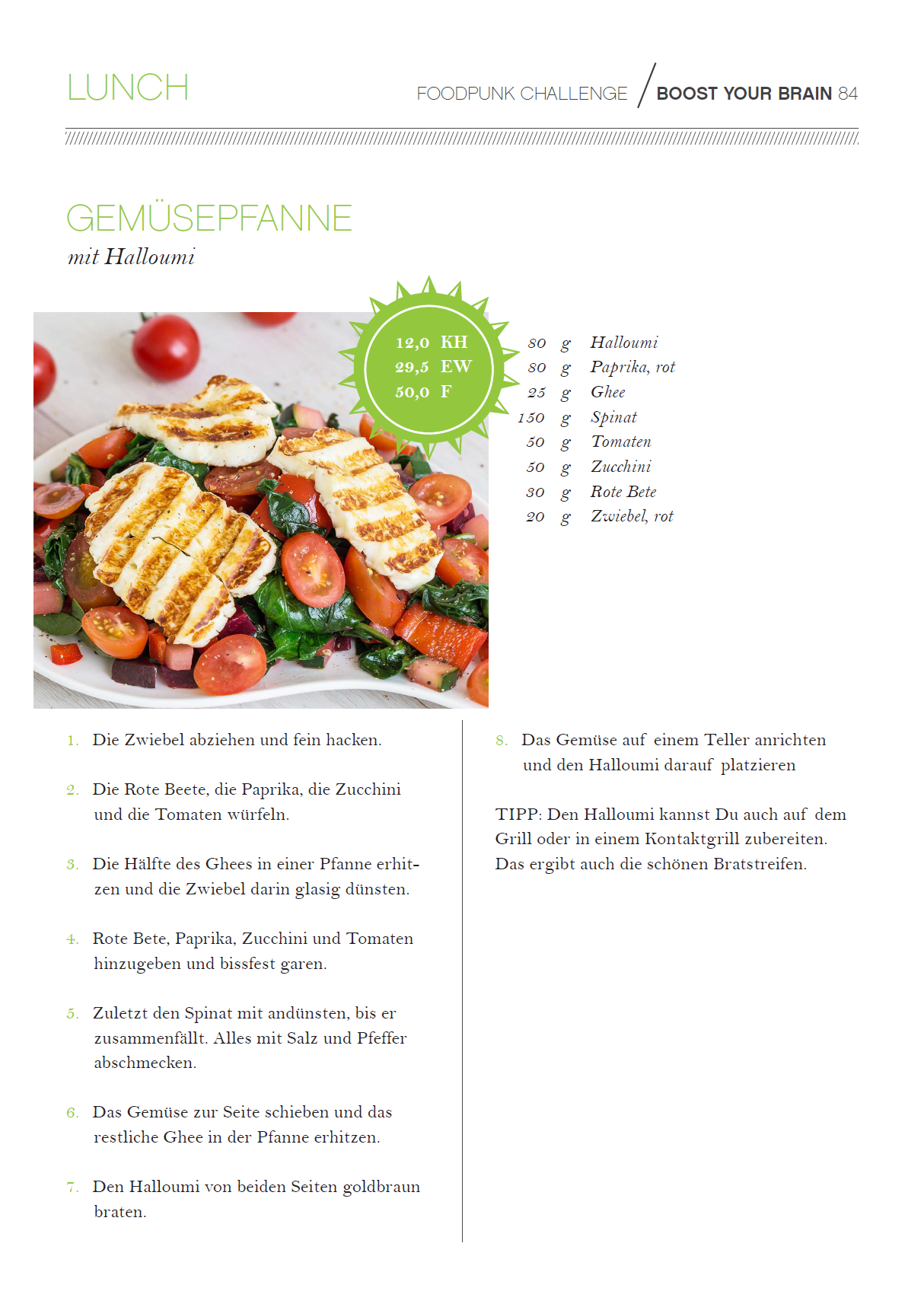 Boost Your Brain Veggie 1600 kcal, 30 Tage vegetarischer Keto Ernährungsplan