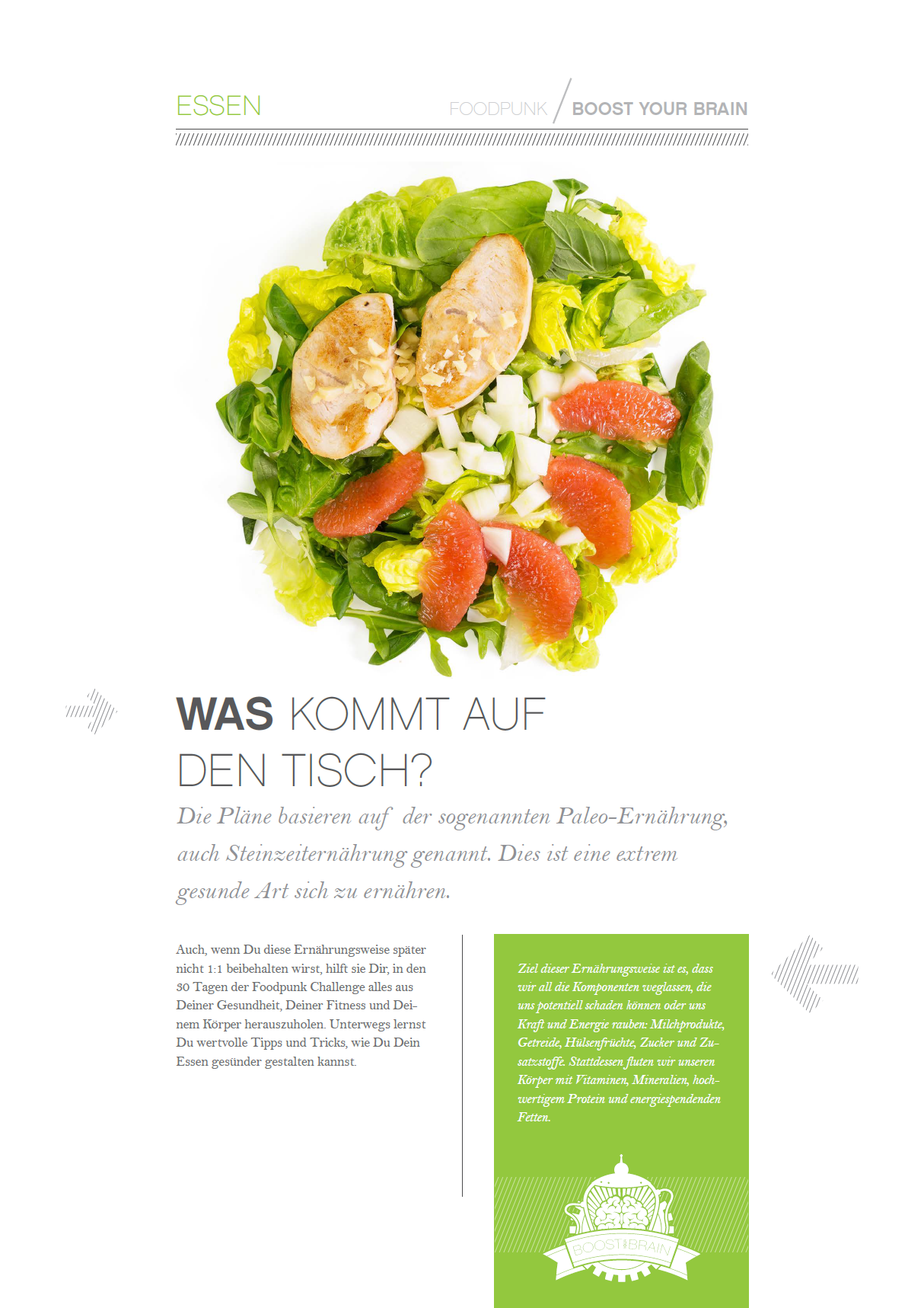 Boost Your Brain Challenge 1600 kcal, 30 Tage Keto Ernährungsplan