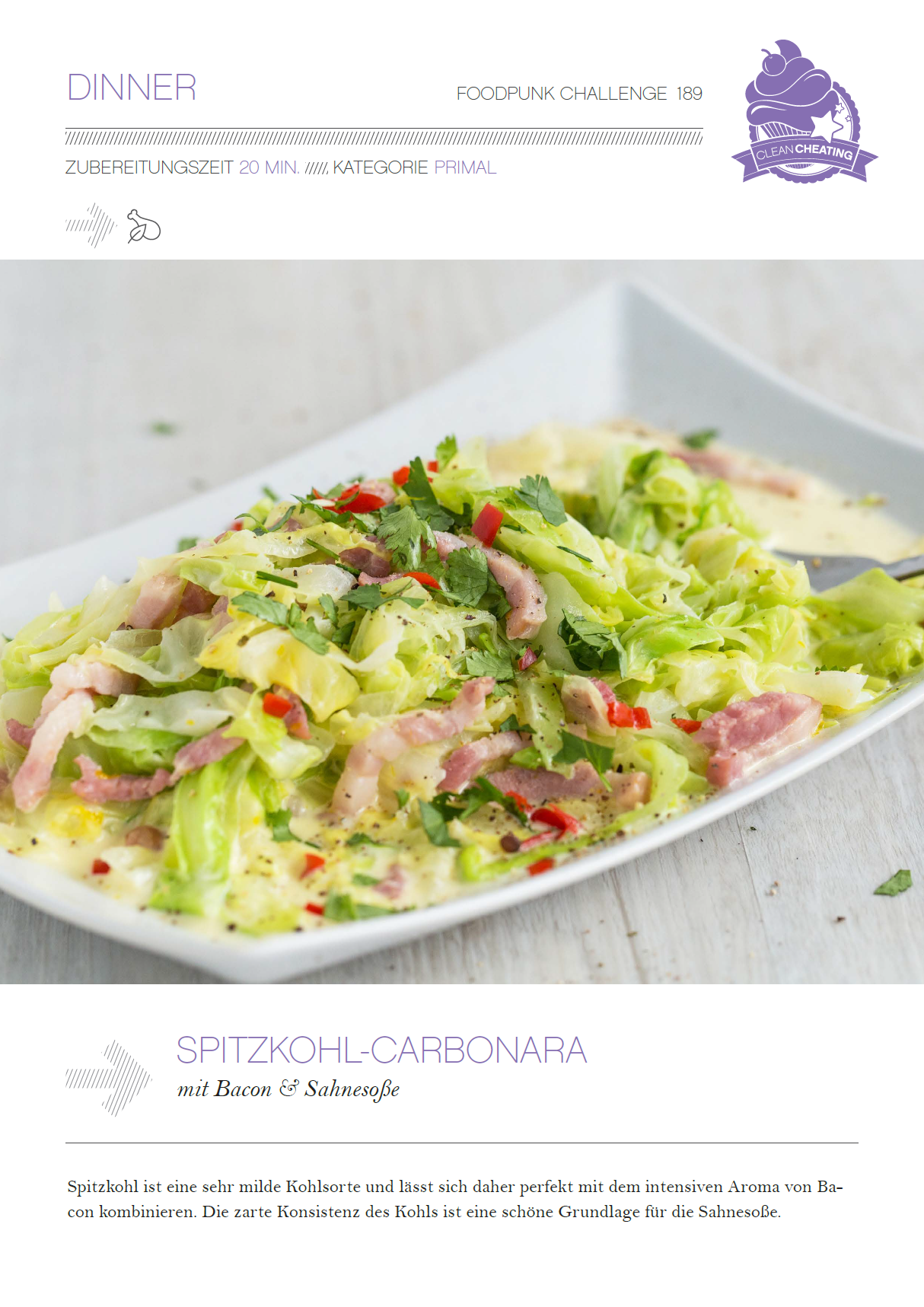 Clean Cheating 2000 kcal, 30 Tage Low Carb Ernährungsplan
