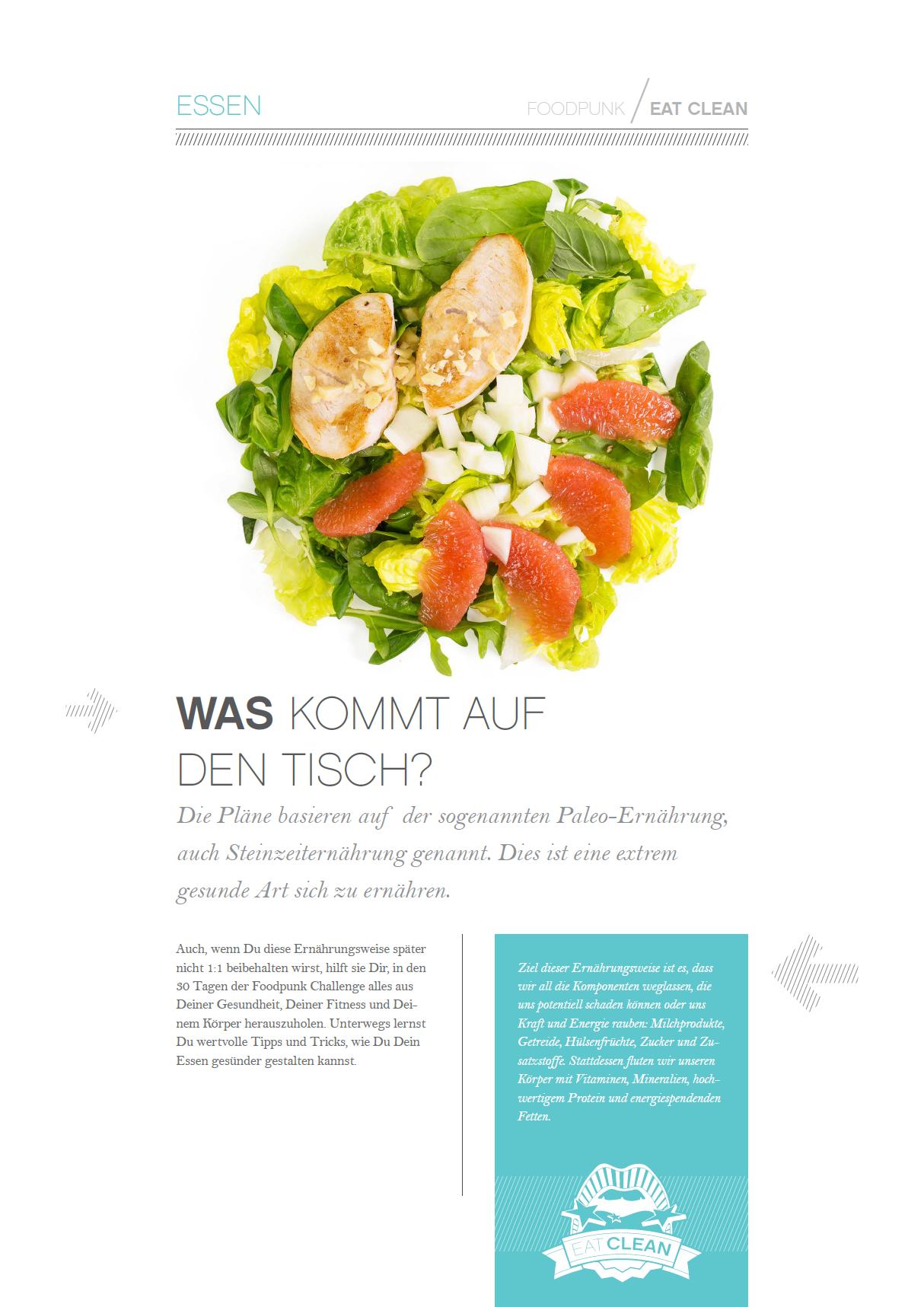 Eat Clean Challenge 2000 kcal, 30 Tage Clean Eating Ernährungsplan